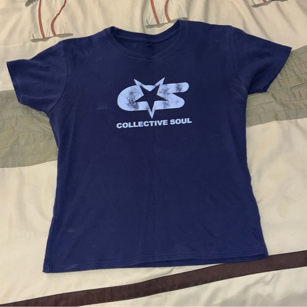 Vntg Collective Soul Navy Blue T-Shirt Babydoll Shirt
